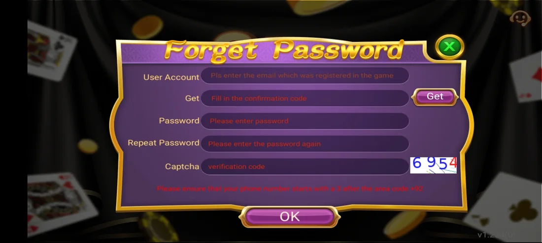 3 Patti Loot Account recovery and verification-related screen screenshot
