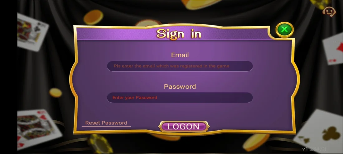 3 Patti Loot Login Screen