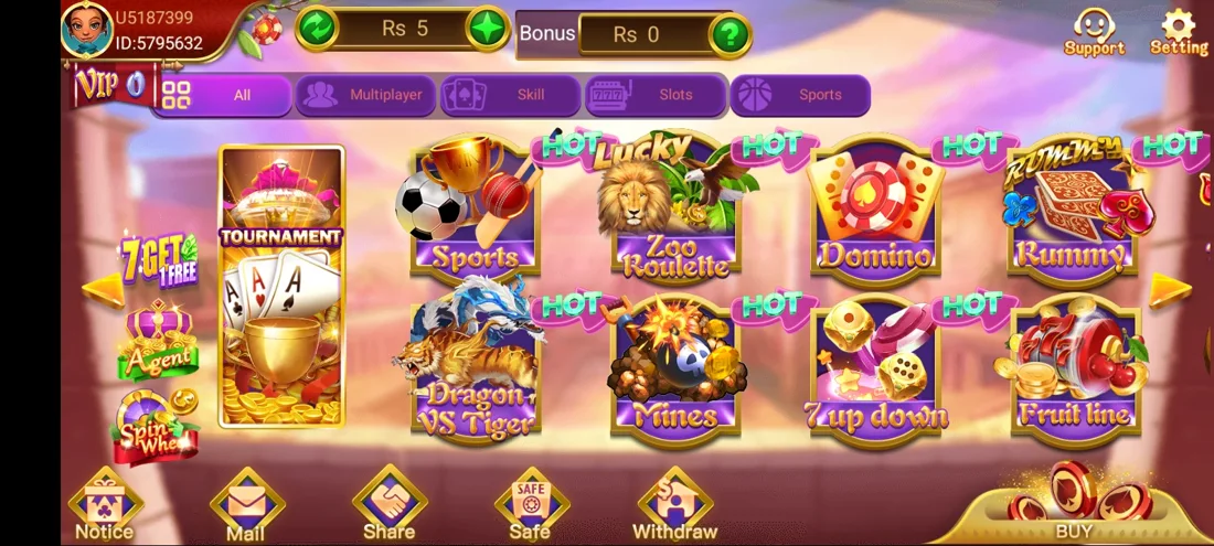 3 Patti Loot Mobile Game Lobby